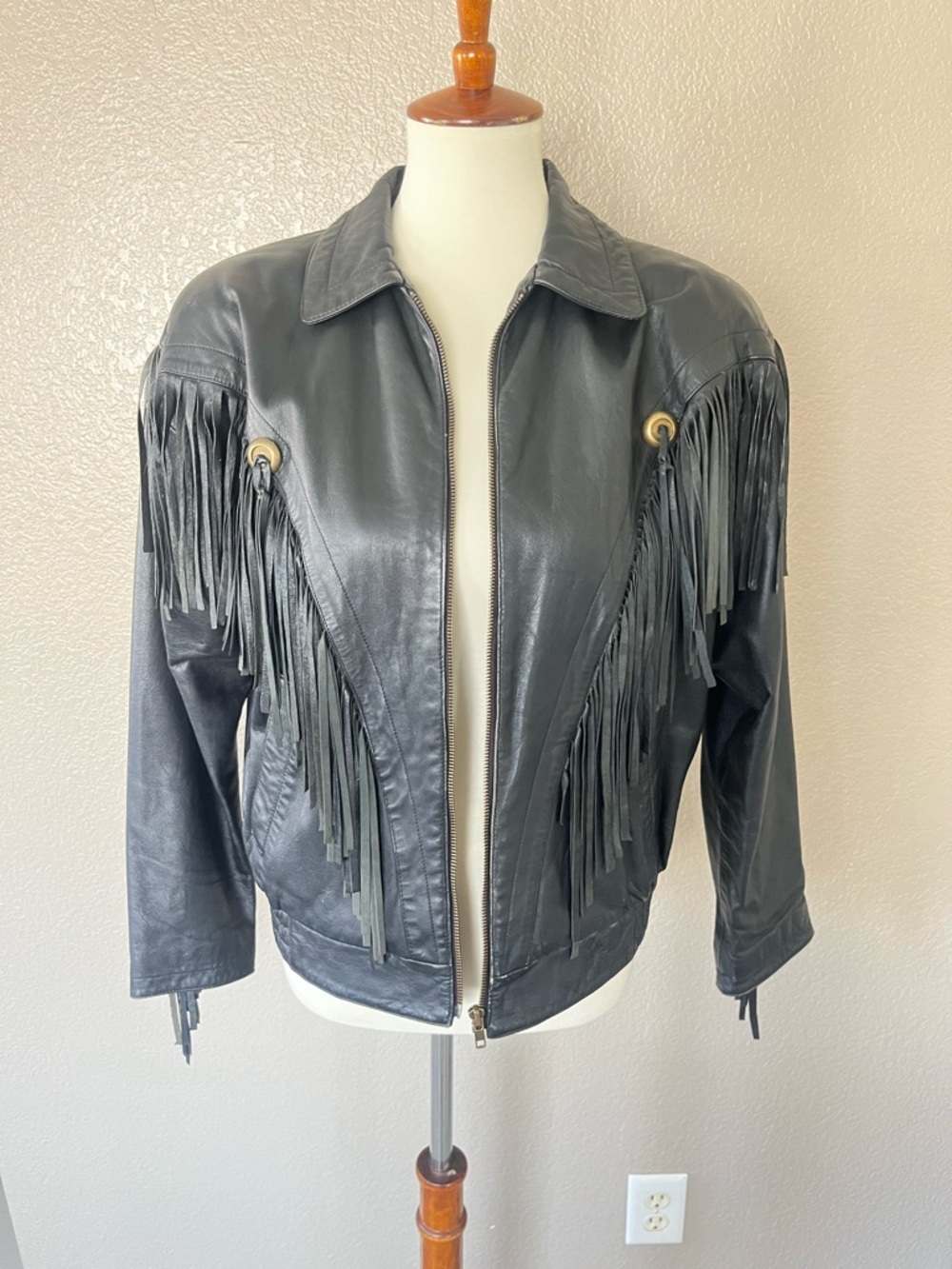 Vintage Pellet Women’s western leather jacket Medium